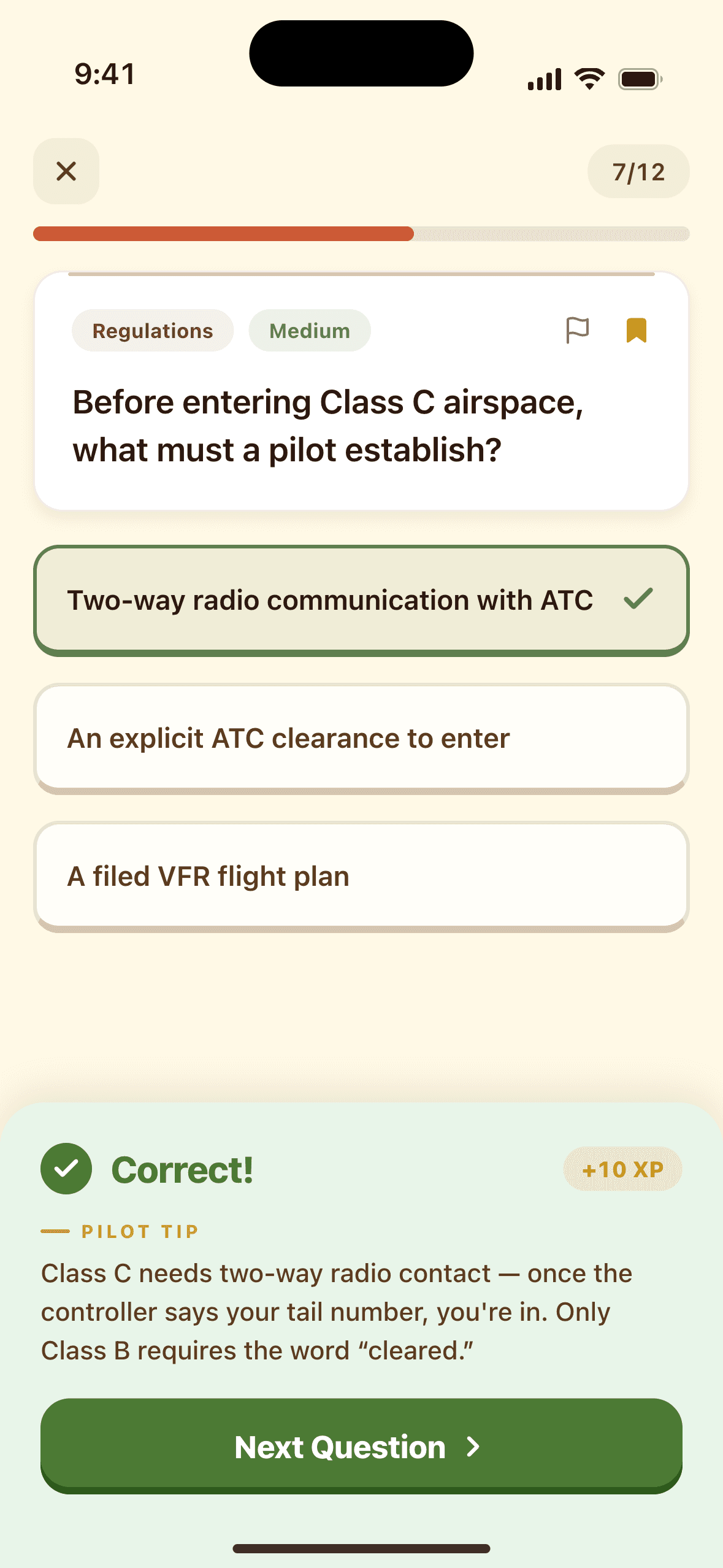 FlyCowboys practice question with a plain-English explanation